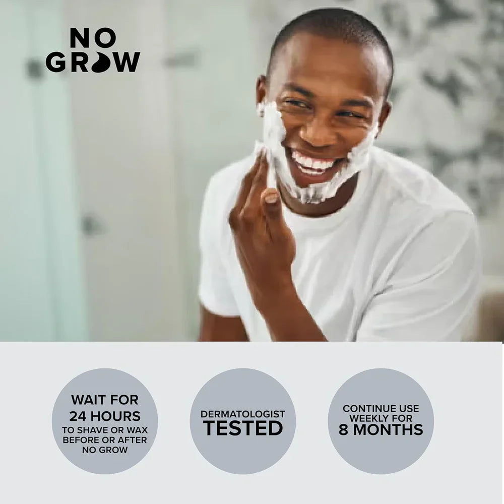 No Grow - Male Beard Hair Remover & Growth Inhibitor - 3 FL OZ
